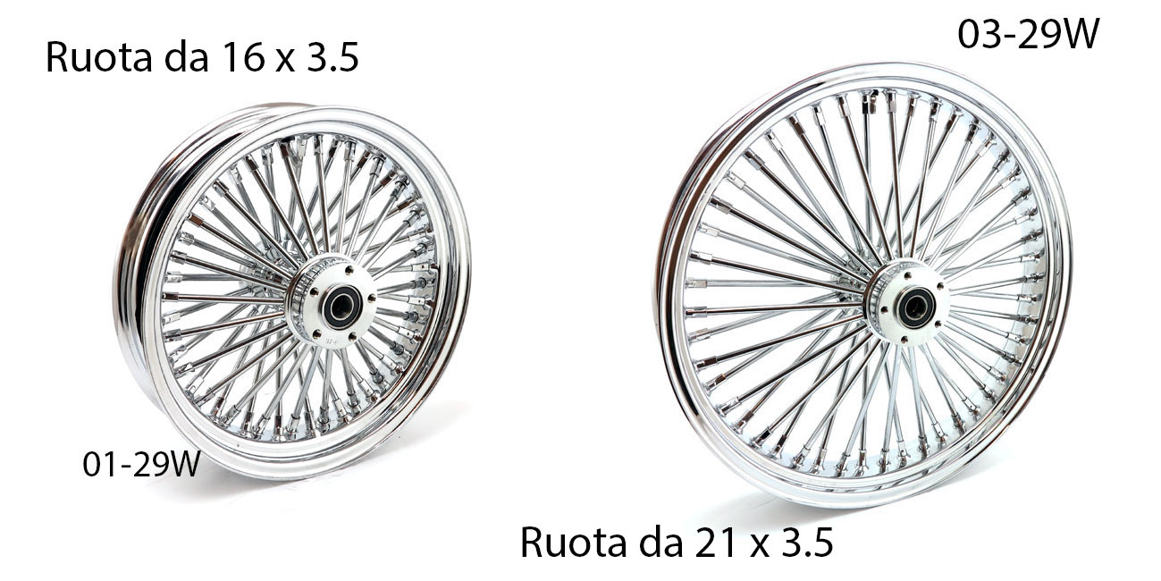 02-02-29W Ruote Harley big spokes 16"3.5-21"2.15