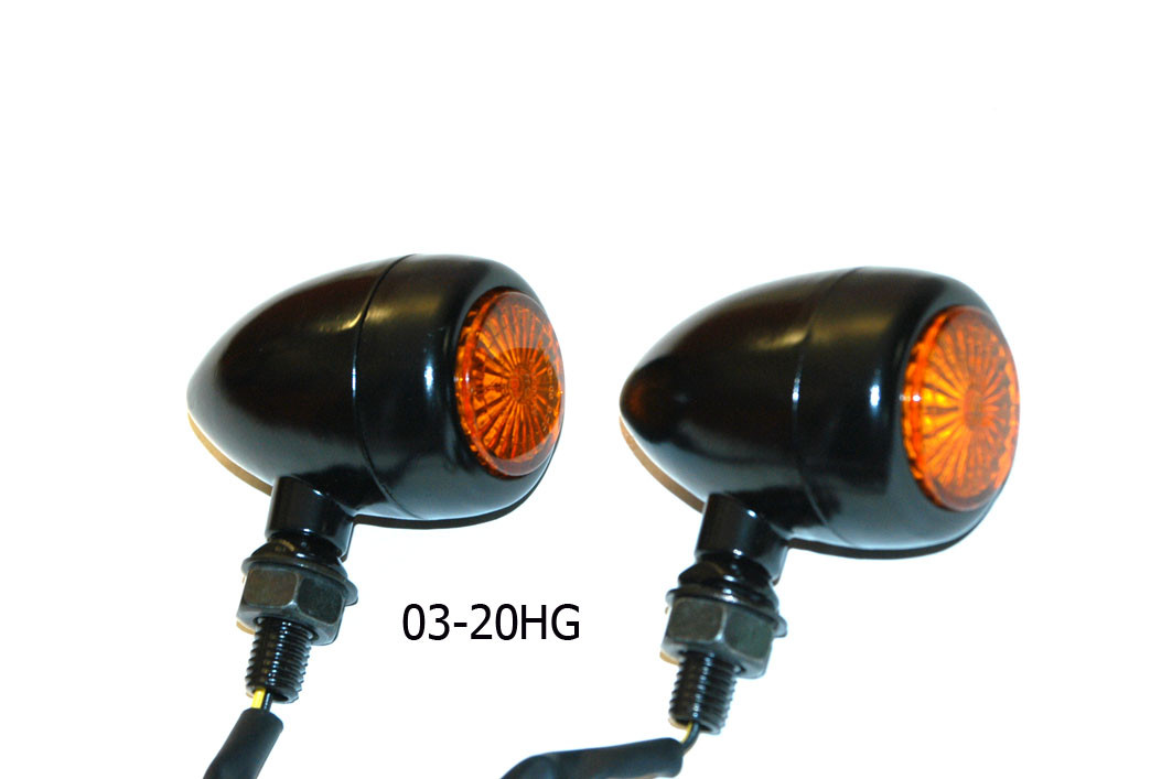 03-20HG PAIR MARKER LED LIGHT BLACK, AMBER LENS