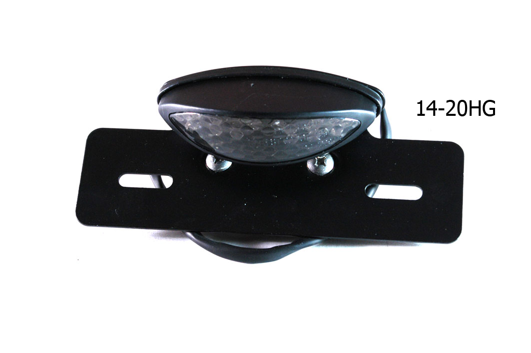 14-20HG PORTATARGA NERO A LED FUME' OMOLOGATO