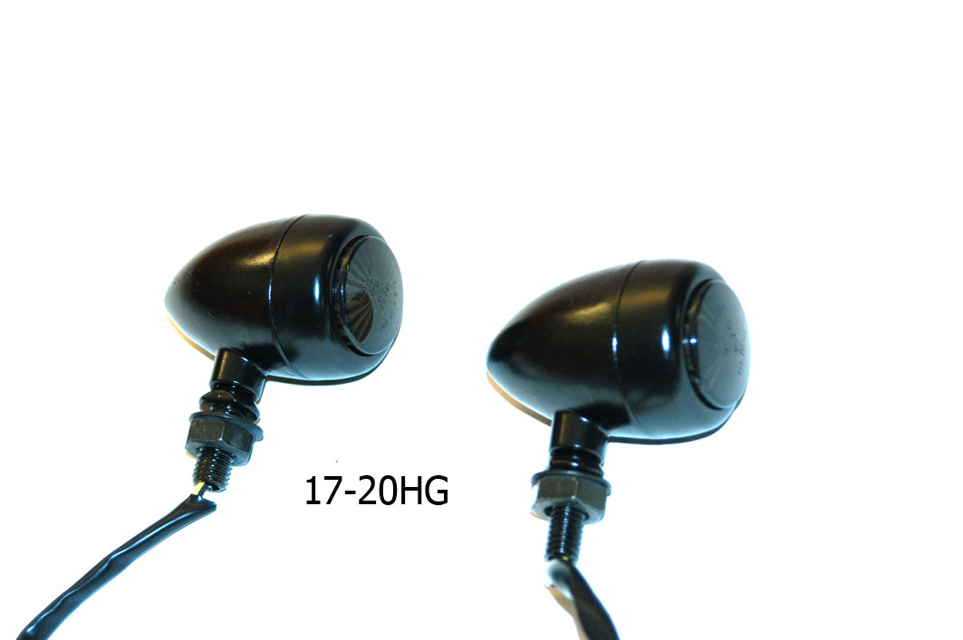 17-20HG PAIR MARKER LED LIGHT BLACK SMOKE LENS