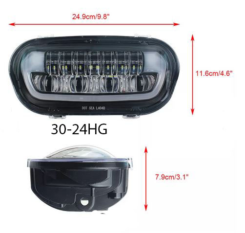 30-24HG 9"PARABOLA NERA LED FATBOB 2018 pn 67700288A