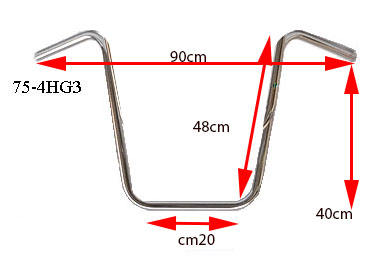 75-4HG3 MANUBRIO"APE HANGER" ALTO 25mm