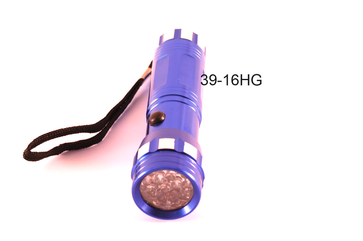 39-16HG TORCIA IN ALLUMINIO ANODIZZATO BLU A 14 LED