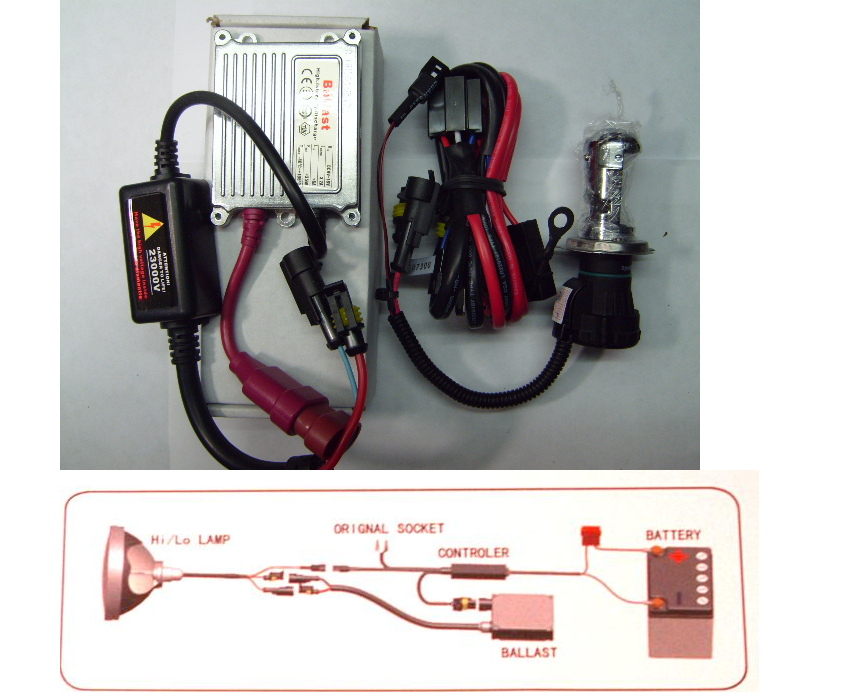 52-16HG Kit lampadina Bi-Xenon per Moto H4 abb/anabb